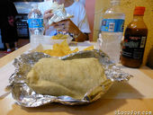 Burritos at the Riverfront Market for lunch.