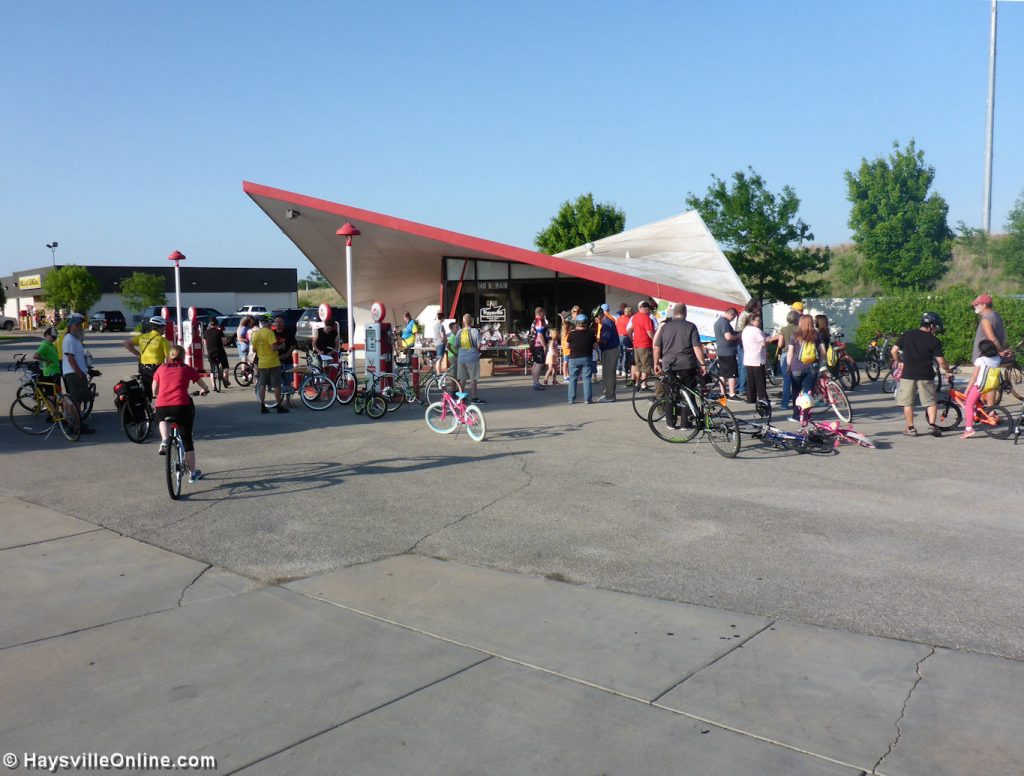 Some of the attendees at the meet-up location