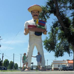 Actor Dennis Hopper's Salsa Man in Dodge City.
