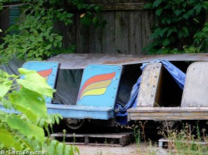 Joyland roller coaster cars